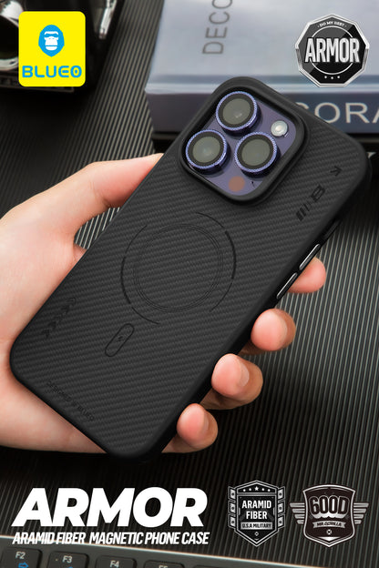 BlueO Armor Aramid Fiber  Magnetic Phone Case-600D for iPhone