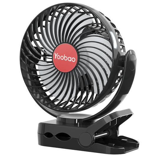 Yoobao F8 8000mAh Strong Wind Rechargeable Desktop Clip Fan with Power Bank and LED Light