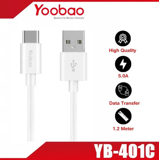 Yoobao YB-401C Type-C Cable 5A Fast Charge