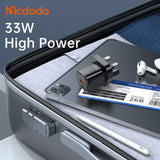 MCDODO CH-059 Nano Series 33W PD+QC Dual Port Charger (UK plug, mini size)