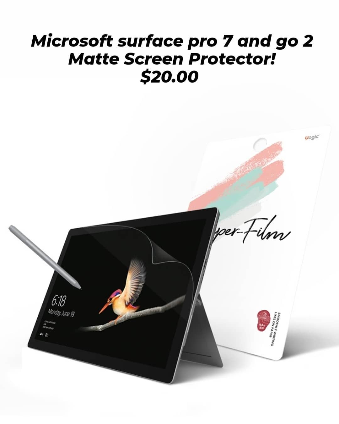 Microsoft Surface Pro 7 and Go 2 Matte Screen Protector