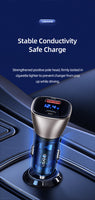 USAMS US-CC155 C29 72W A+C Dual Ports Digital Display Fast Car Charger