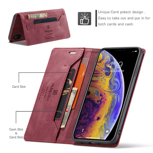 AutoSpace Wallet Leather Case for Iphone