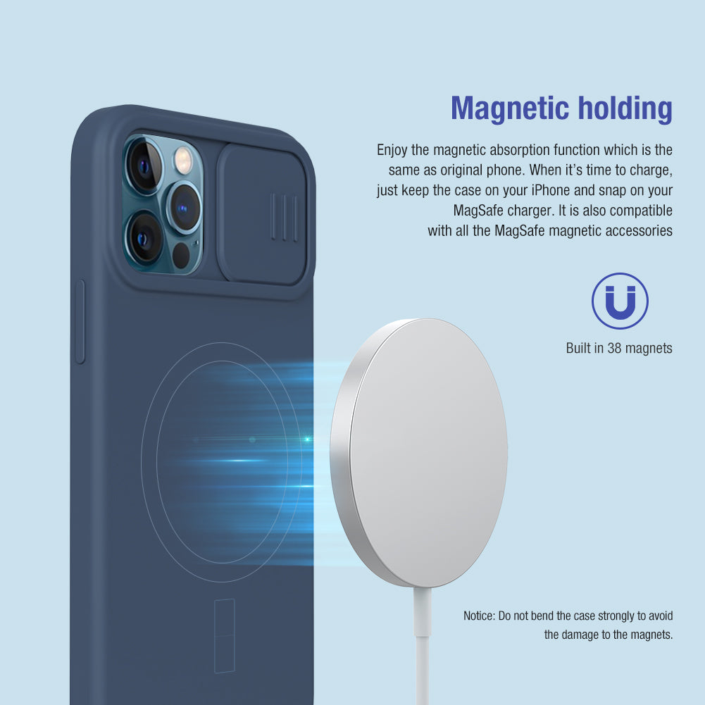 Nillkin Camshield Silky Magnetic Silicone Case for Iphone