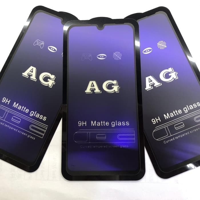Full Cover Anti-Blue Ray Matte with Black Border Tempered Glass for OPPO