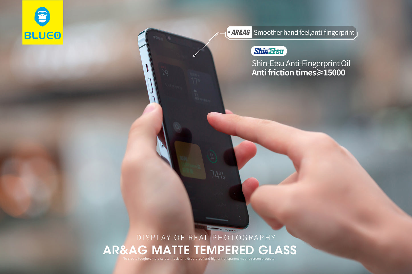 BlueO AR&AG Matte Glass with Applicator