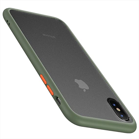 Matte Case With Colour Button For Iphone