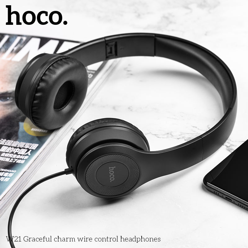 HOCO W21 Graceful Charm Wired headphones with mic