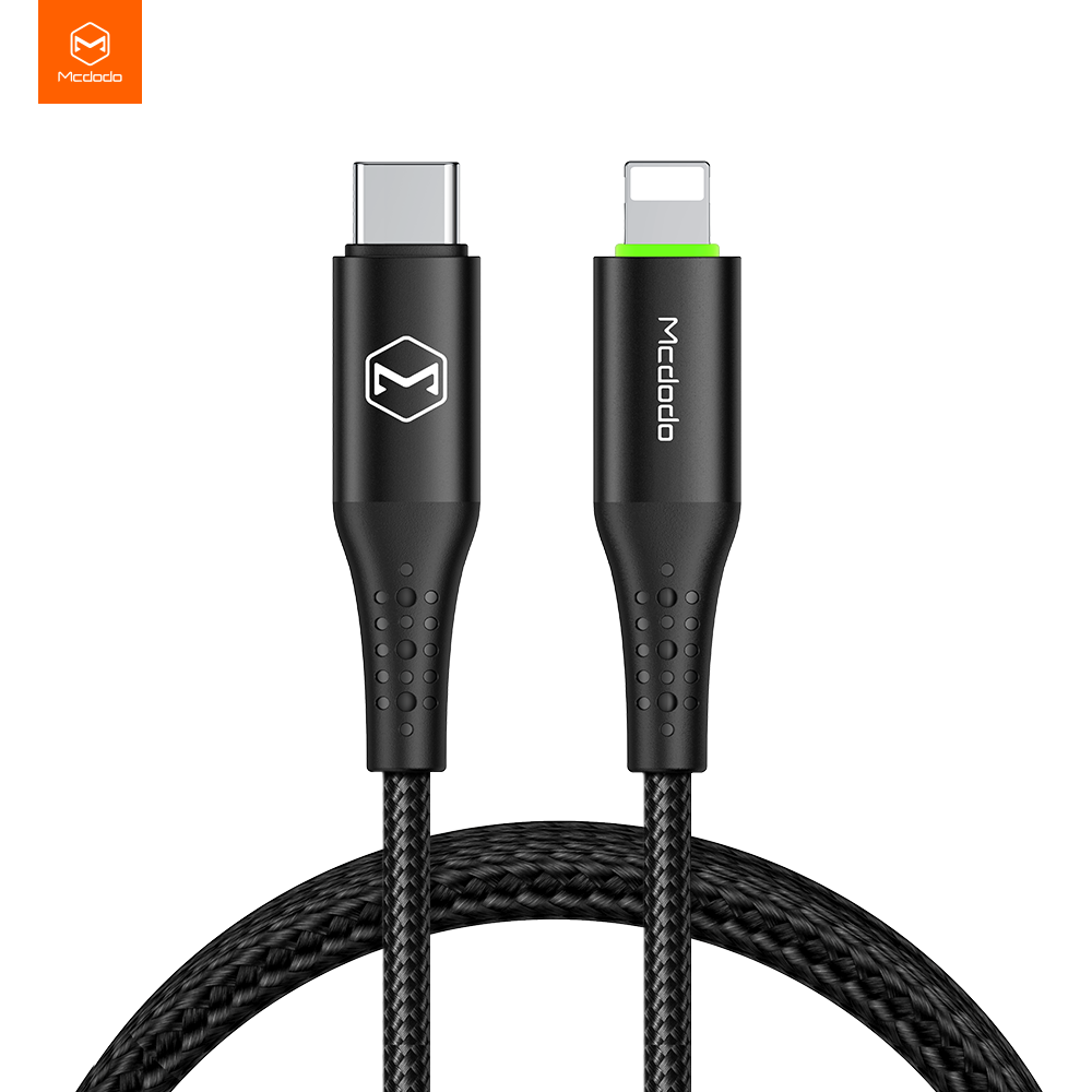 Mcdodo USB Type C PD Smart charging Cable Auto Power Off Fast Charging PD Cable for iPhone for MacBook