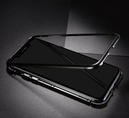 Magnetic Flip Tempered Glass Mobile Phone Case For Iphone