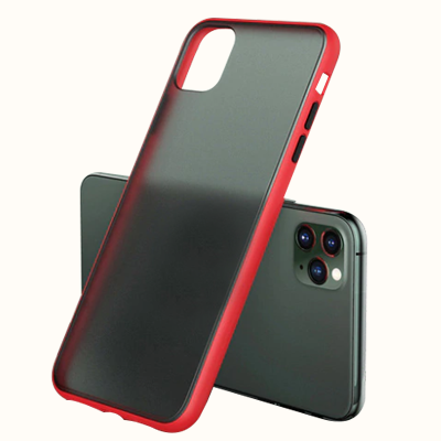 Matte Case With Colour Button For Iphone