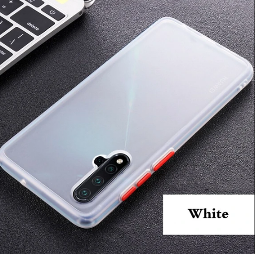 Matte Case With Colour Button For Huawei