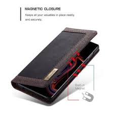 CaseMe For Samsung Canvas Leather Wallet Stand Magnetic Flip Case
